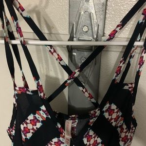 Romper with two spaghetti straps. Two pockets.